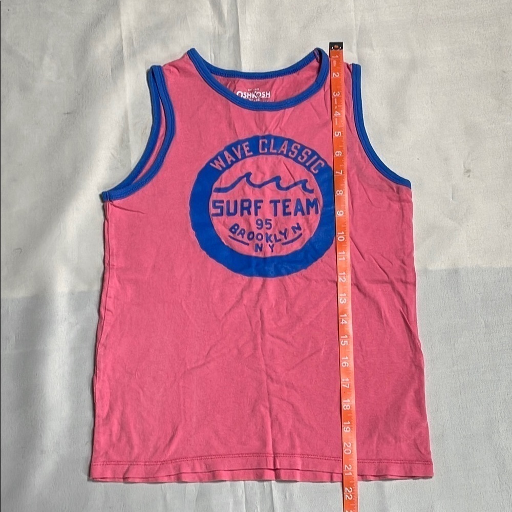 OSHKOSH BโGOSH Pink Wave Classic Surf Team Kids Tank Top - Picture 3 of 7